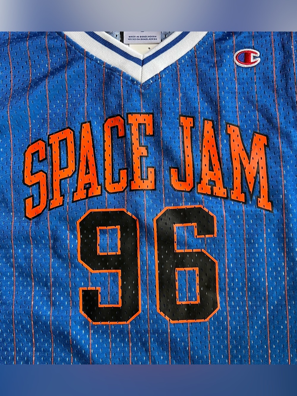 Champion Space Jam 30th Anniversary #96 Mesh Basketball Jersey Youth Large - Picture 3 of 8